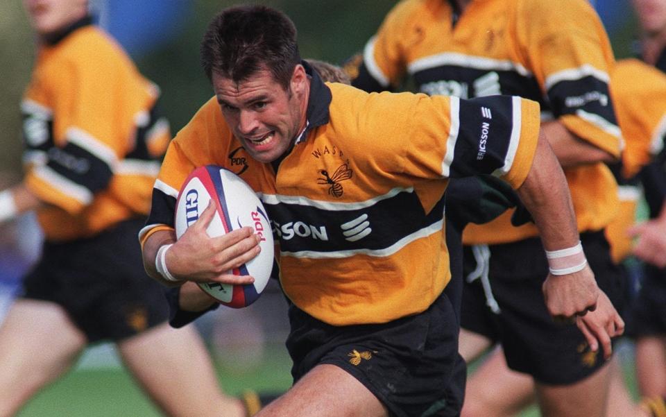 Kenny Logan in action for Wasps against London Irish in 1998 - Kenny Logan: ‘I’ve got the all clear from cancer – but our sex life is not back to normal’ - Action Images