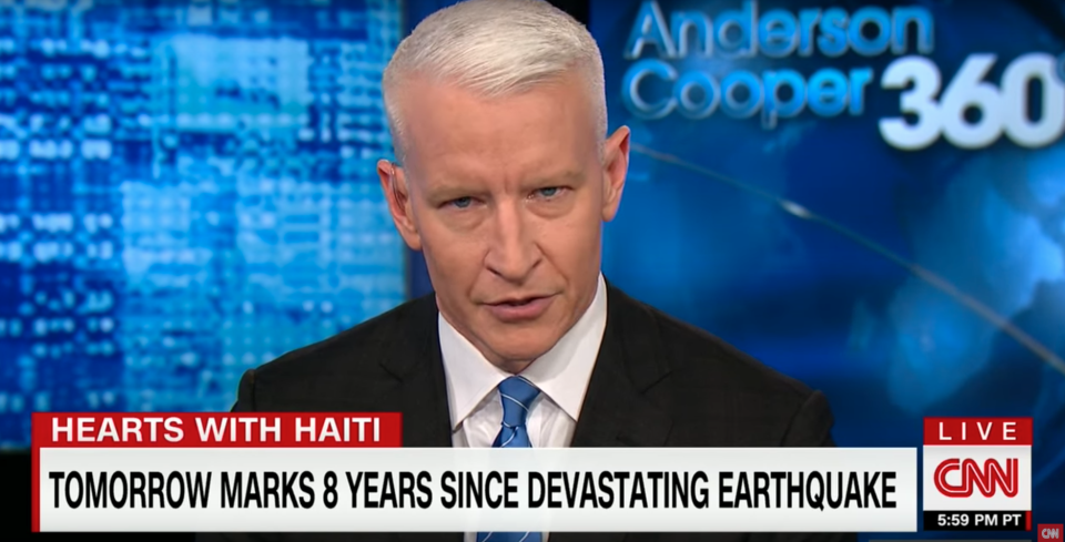 Watch the moment Anderson Cooper got choked up defending Haiti from Donald Trump's 'shithole' comments