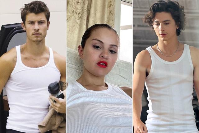 This $4 Hanes Tank Top Looks Just Like the Ones Selena Gomez, Shawn Mendes,  and Timothée Chalamet Are Wearing