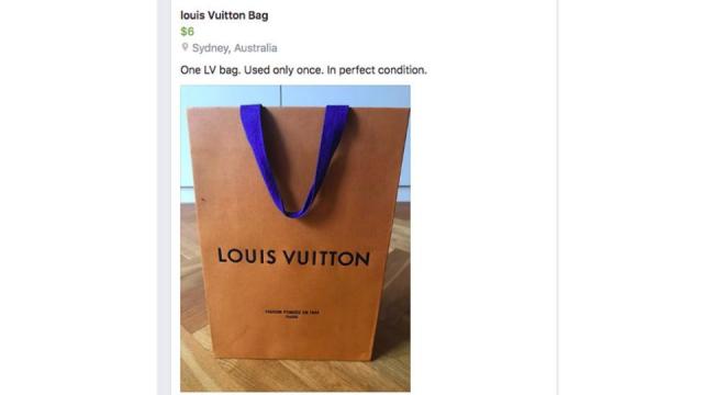 LV Louis Vuitton Paper Shopping Bag