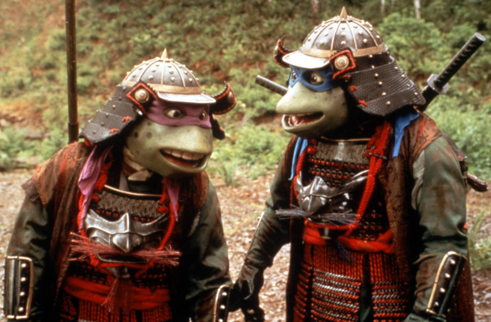 TEENAGE MUTANT NINJA TURTLES III, Donatello, Leonardo, 1993, (c)New Line Cinema/courtesy Everett Collection