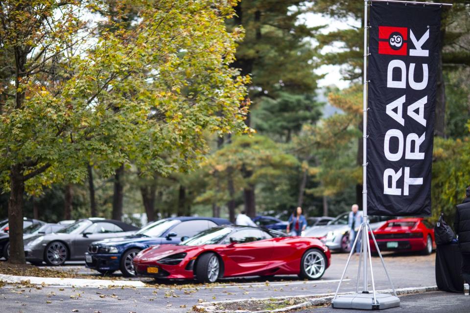 <p>Track Club members met up at the gorgeous Tappan Hill Mansion in Tarrytown, New York, arriving in their prized rides. </p>