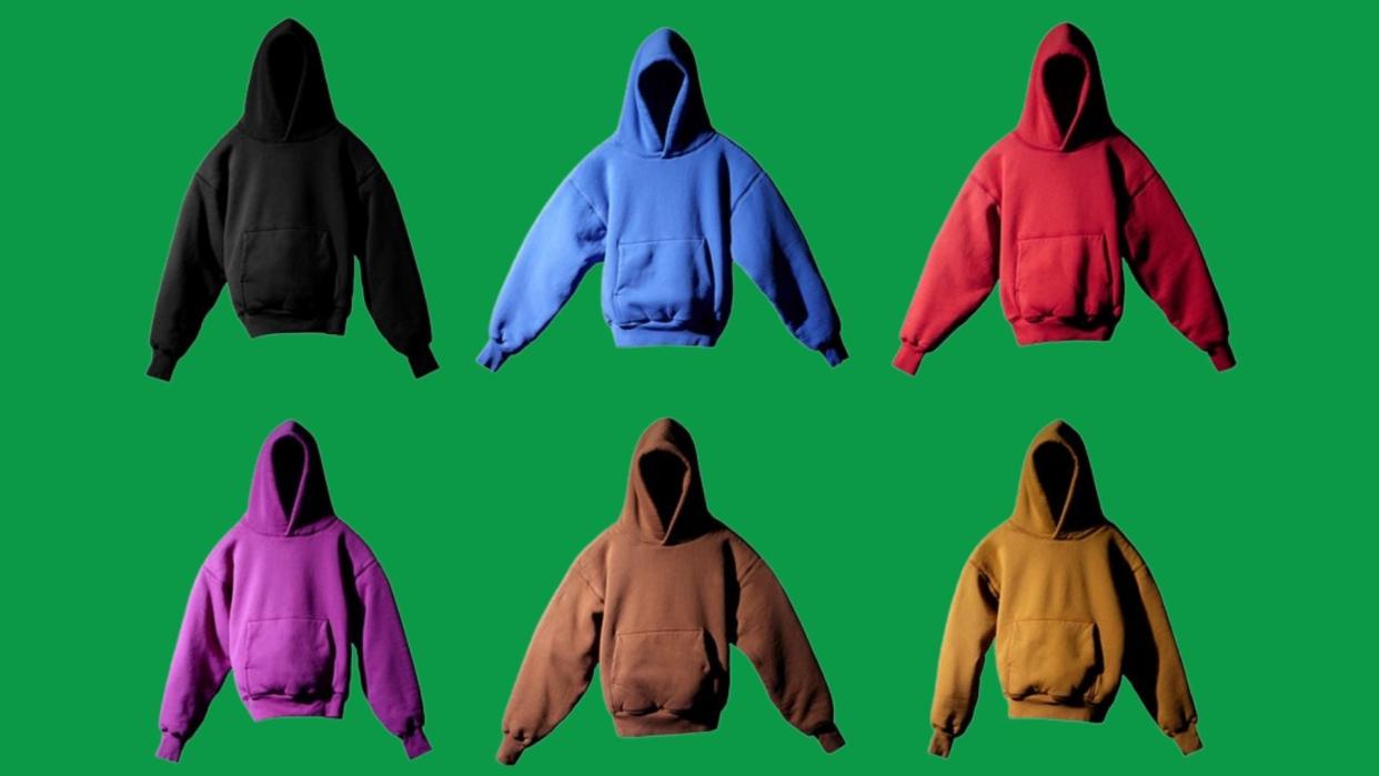 The Yeezy hoodies retail for $90 each. (Photo by Gap)