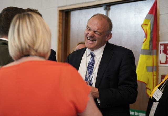 Liberal Democrat leader Sir Ed Davey at King’s Centre in Chessington