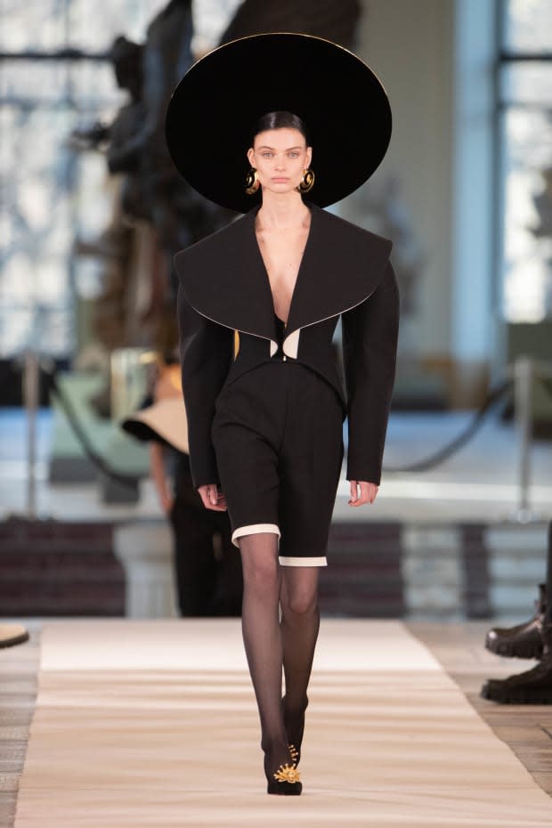 <p>A look from the Schiaparelli Spring 2022 Haute Couture collection. Photo: Courtesy of Schiaparelli</p>