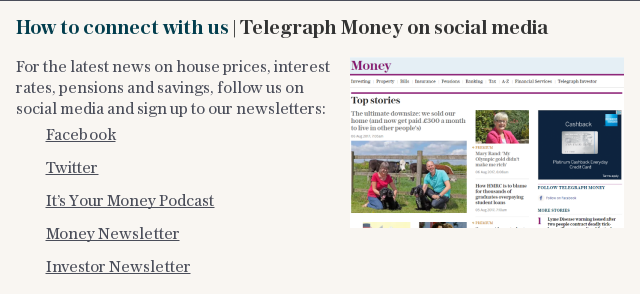 How to connect with us | Telegraph Money on social media