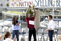 <p>Rachel Lindsay, Josiah, and Chris Harrison in ABC’s <i>The Bachelorette</i>. (Photo: Bob Leverone/ABC) </p>