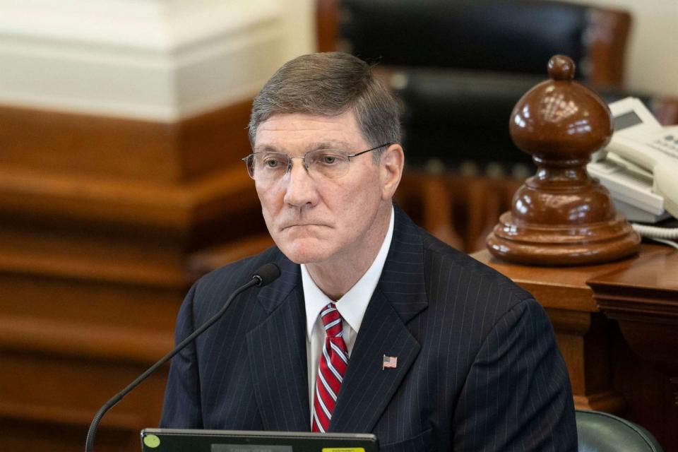 PHOTO: Whistleblower and former deputy attorney general Mark Penley testifies during day 5 of Texas' former Attorney General Ken Paxton's impeachment trial in the Texas Senate, Sept. 11, 2023. (Bob Daemmrich/ZUMA PRESS)