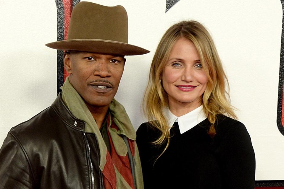 LONDON, ENGLAND - DECEMBER 16: Jamie Foxx and Cameron Diaz attend a photocall for "Annie" at Corinthia Hotel London on December 16, 2014 in London, England. (Photo by David M. Benett/WireImage)