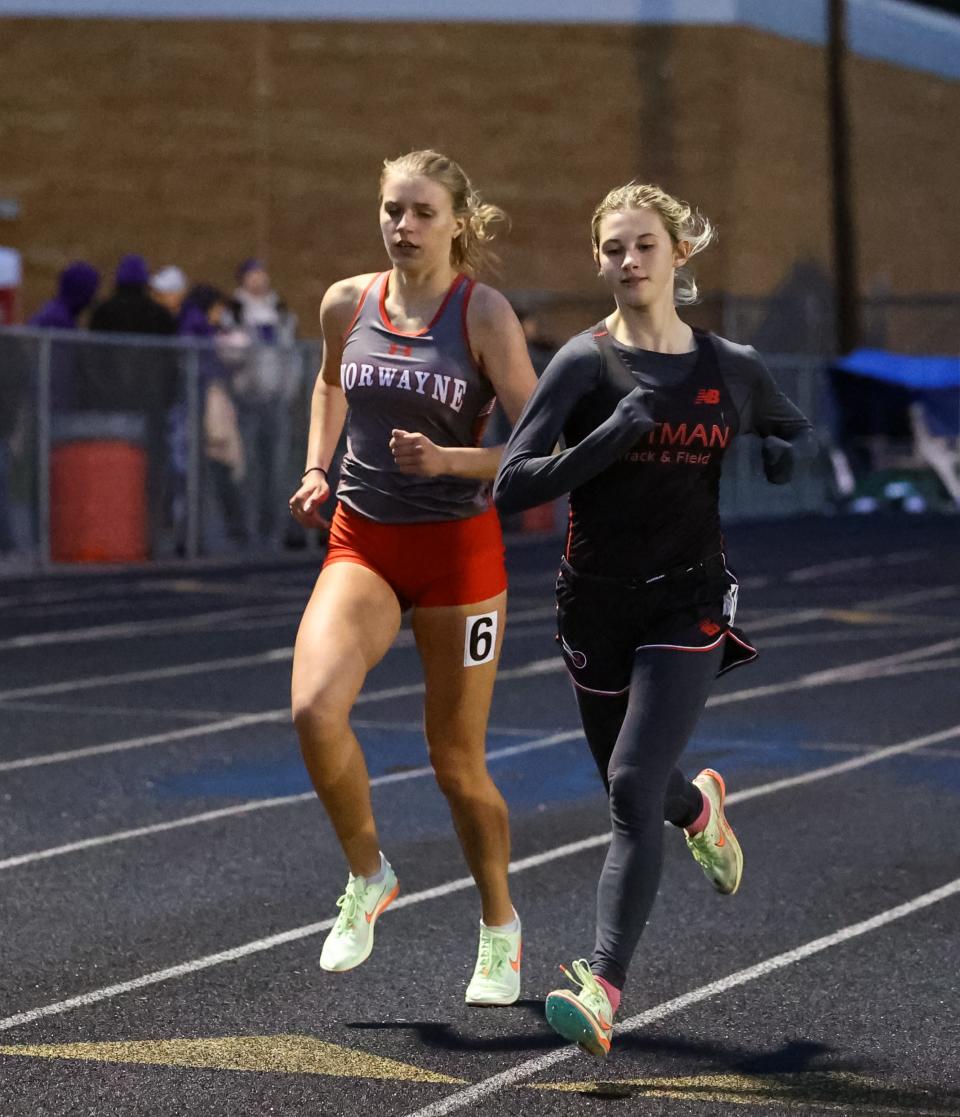 Norwayne's Jaylee Wingate (left) and Rittman's Pyper Gibson are two distance runners to watch at this weekend's WCAL Championships.
