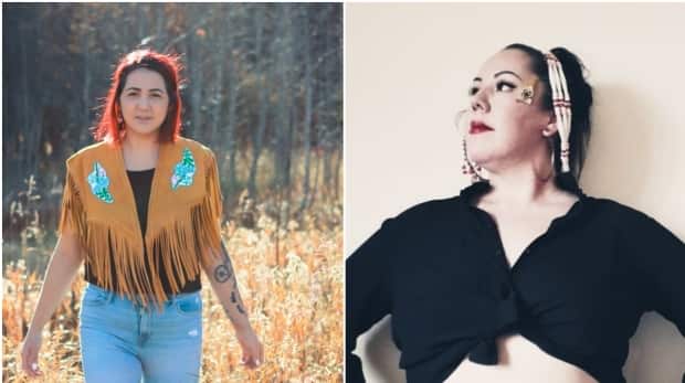 Nesta Hager (left) and Kayla Mintz (right) are Yukon-based TikTok content creators. They say they're using the social media platform to break Indigenous stereotypes and find community. (Submitted by Nesta Hager, Kayla Mintz - image credit)