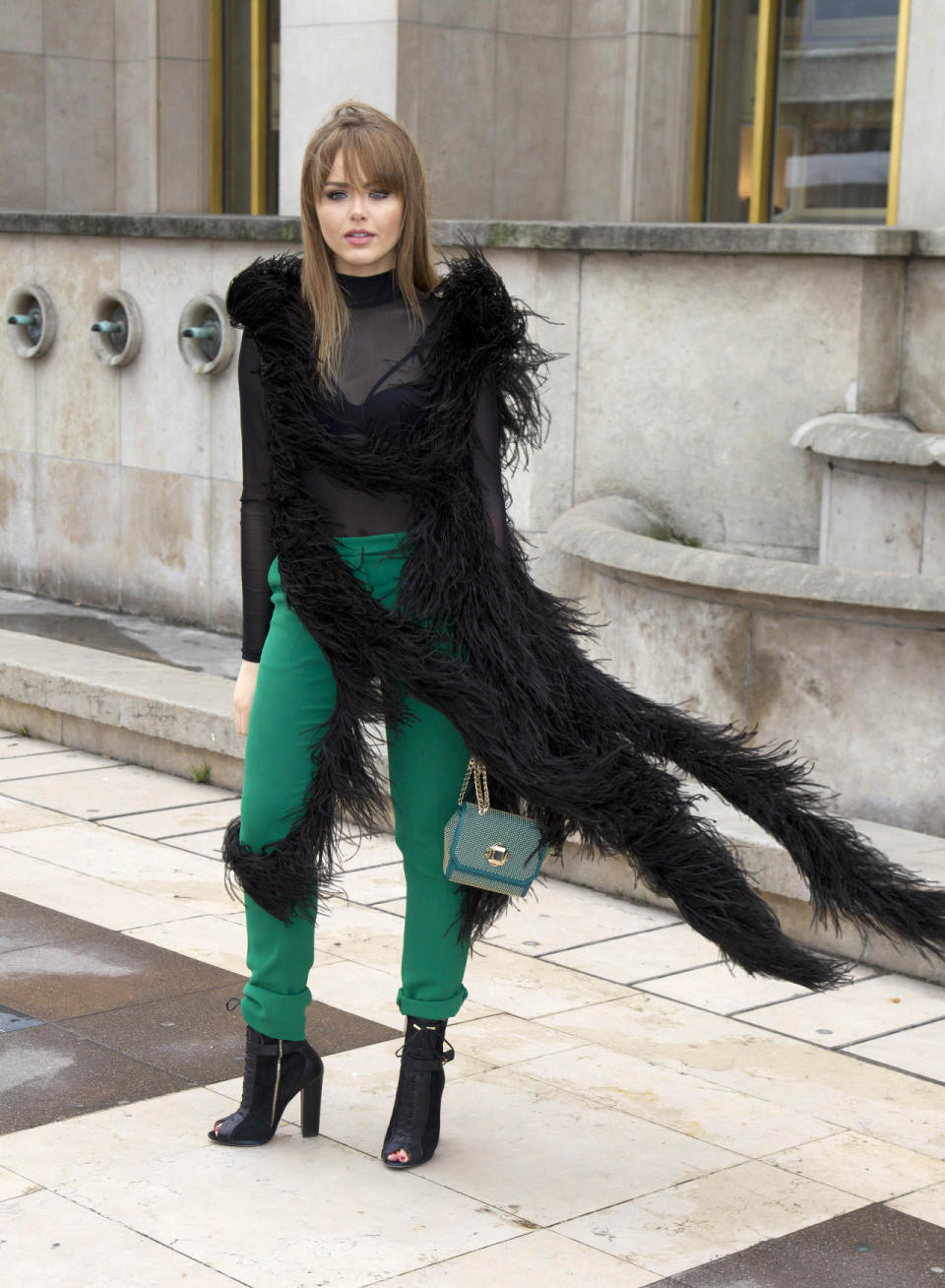 Kristina Bazan at the spring/summer 2016 haute couture shows in Paris.