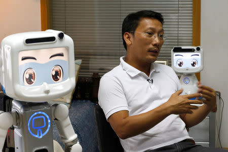 Chalermpon Punnotok, CEO of CT Asia Robotics speaks during an interview with Reuters in Bangkok, Thailand July 5, 2016. REUTERS/Athit Perawongmetha