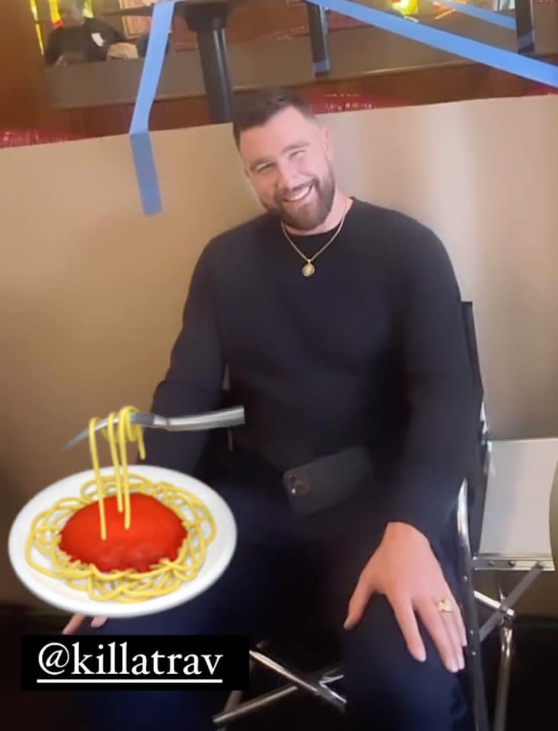 Travis Kelce Says He Probably Ate 10 Giant Meatballs While Filming Grotesquerie