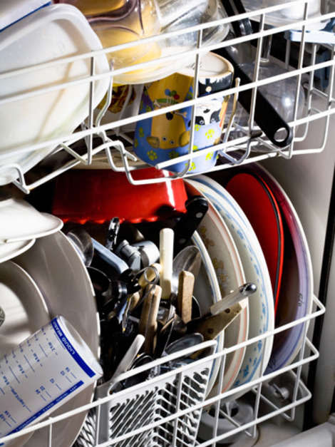 Don't load your dishwasher like this.