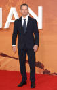 <p>Matt Damon might wear futuristic NASA gear throughout his new movie, and even sometimes shed it to show off just a tiny T-shirt, but he looks great buttoned up in a navy blazer too. Worn with a tie in a lighter blue shade, the Boston actor also shined his black shoes for the special occasion. </p>