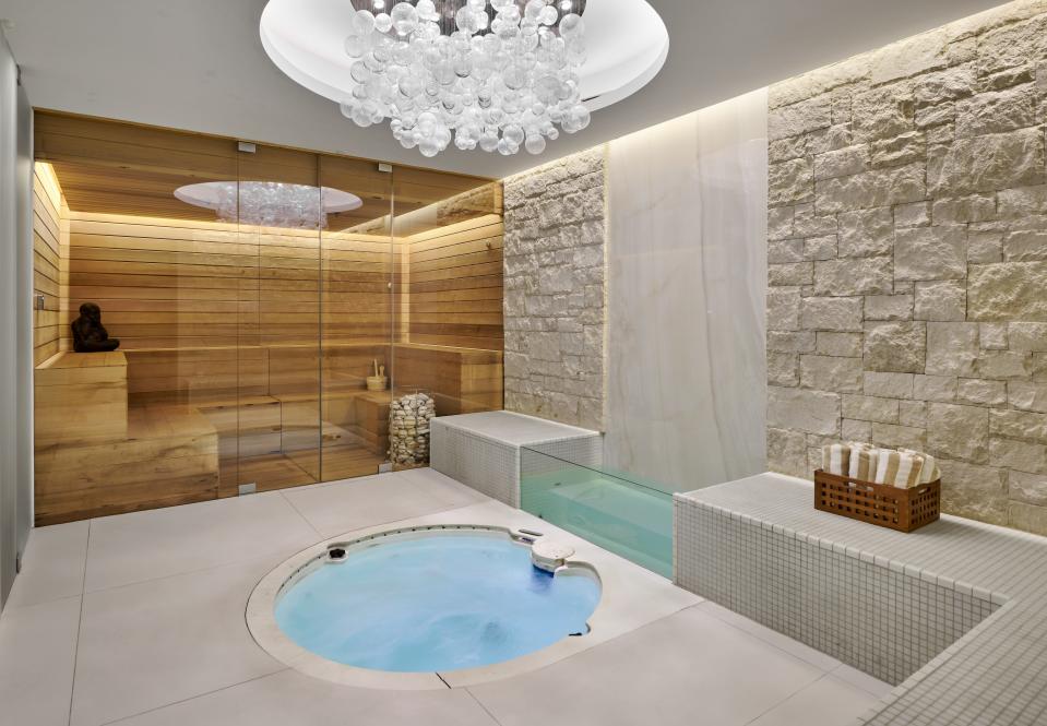 Indoor jacuzzi and spa at 1001 Ute Avenue, Aspen, Colo., which sold for $76 million, making it the most expensive home sold at the mountain.