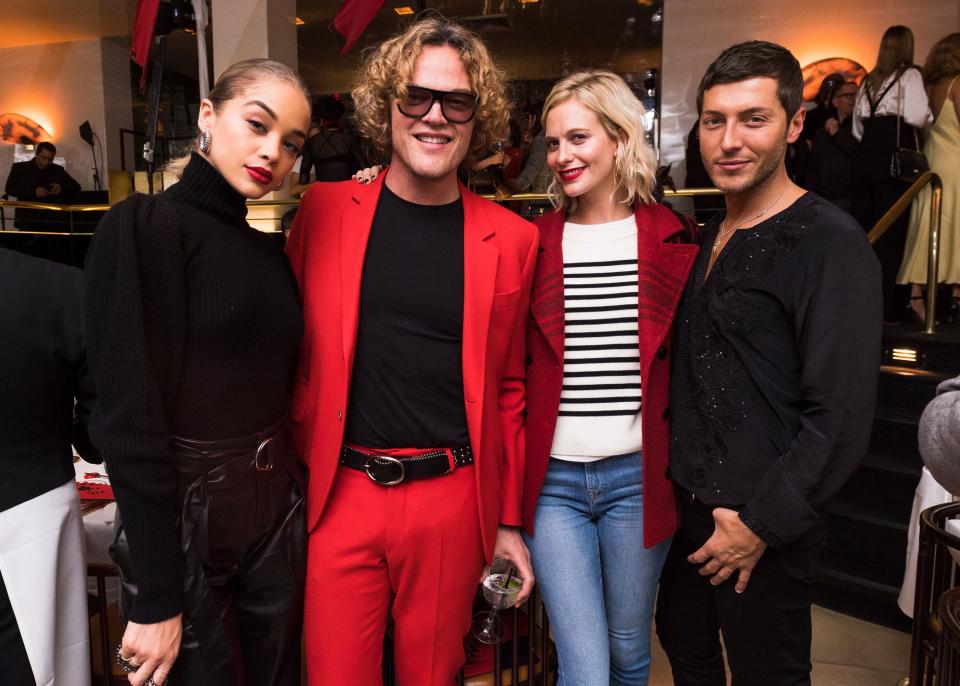 Jasmine Sanders, Peter Dundas, Poppy Delevingne, and Evangelo Bousis