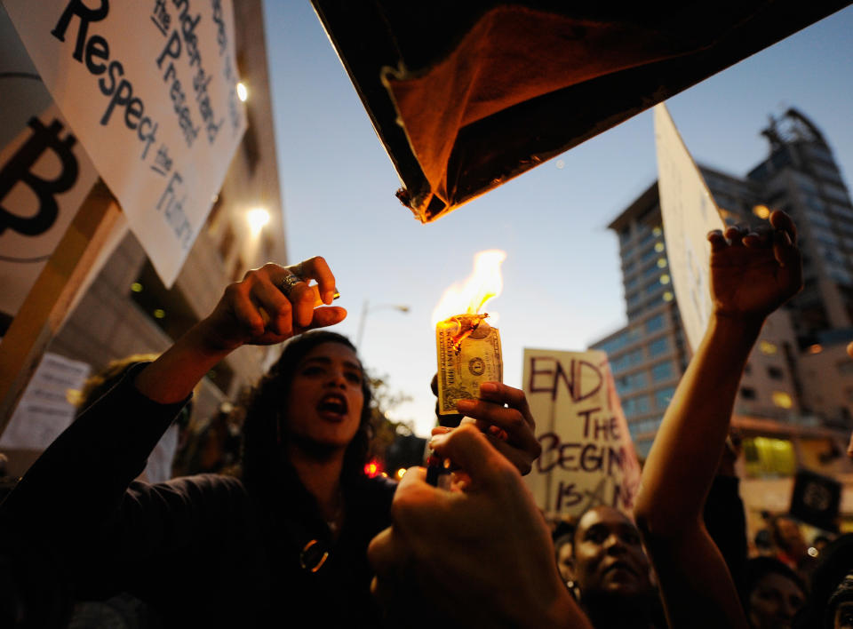 Occupy LA Marches To Federal Reserve Bank