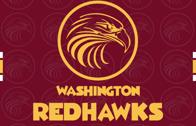 An activist group called Rising Hearts staged a stunt on Wednesday, using fake web pages to announce that Washington had changed its mascot to Redhawks. (Twitter)