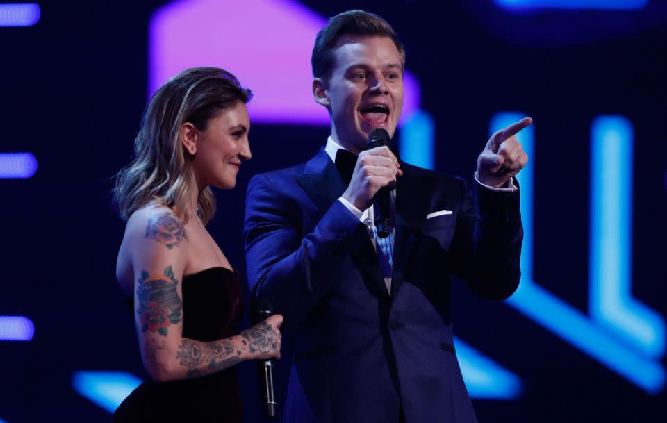 Joel Creasey is known for his no-holds-barred approach when it comes to his comedy, and when he took to the ARIA Awards stage on Tuesday night, he didn't shy away from controversy during his presenting segment. Source: Getty