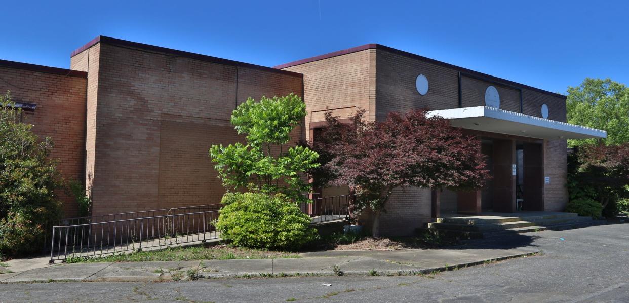 The exterior of the old Central Branch YMCA on West Franklin Boulevard Tuesday morning, May 10, 2022. A developer plans to build apartments at the site within the city's FUSE District.