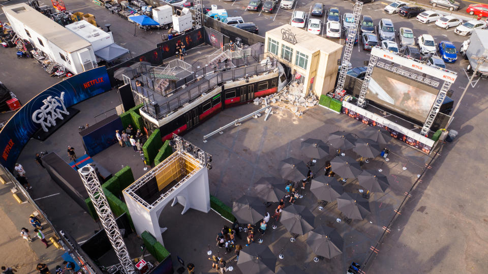 A zoomed out view of Netflix’s “Gray Man” activation at SDCC. - Credit: Hitchhiker Pictures for Netflix