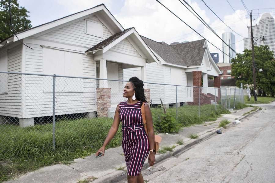 Zion Escobar, Walking the streets of Freedmen’s Town | Photo Credit: HFTC