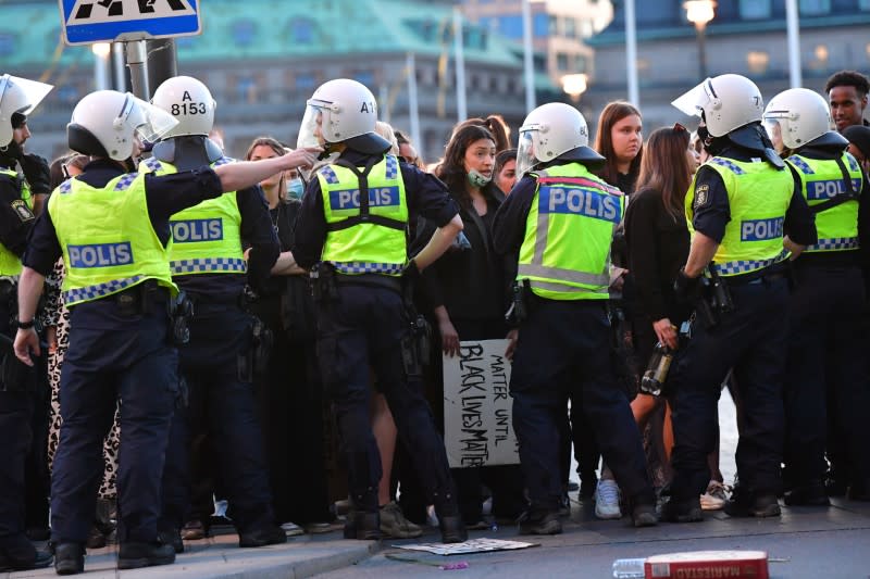 Silent protest for Black Lives Matter in Stockholm