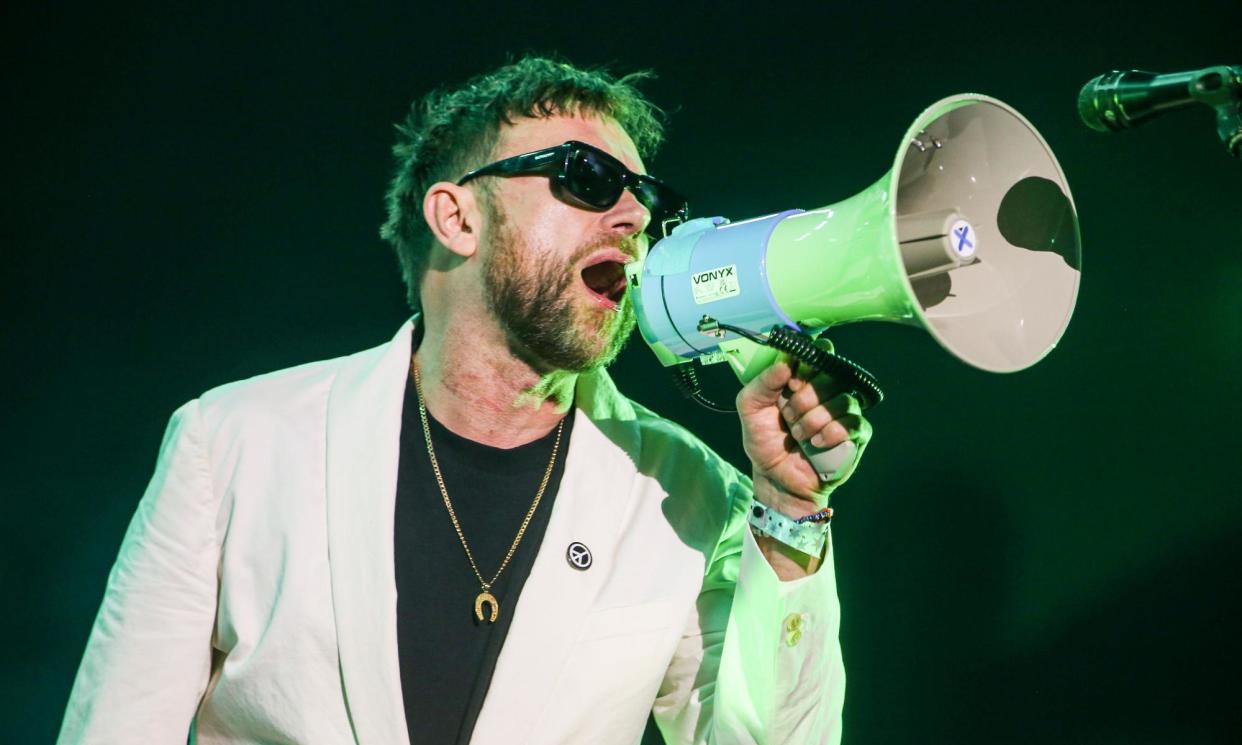 <span>Damon Albarn on stage at Coachella in California.</span><span>Photograph: Christopher Victorio/Rex/Shutterstock</span>