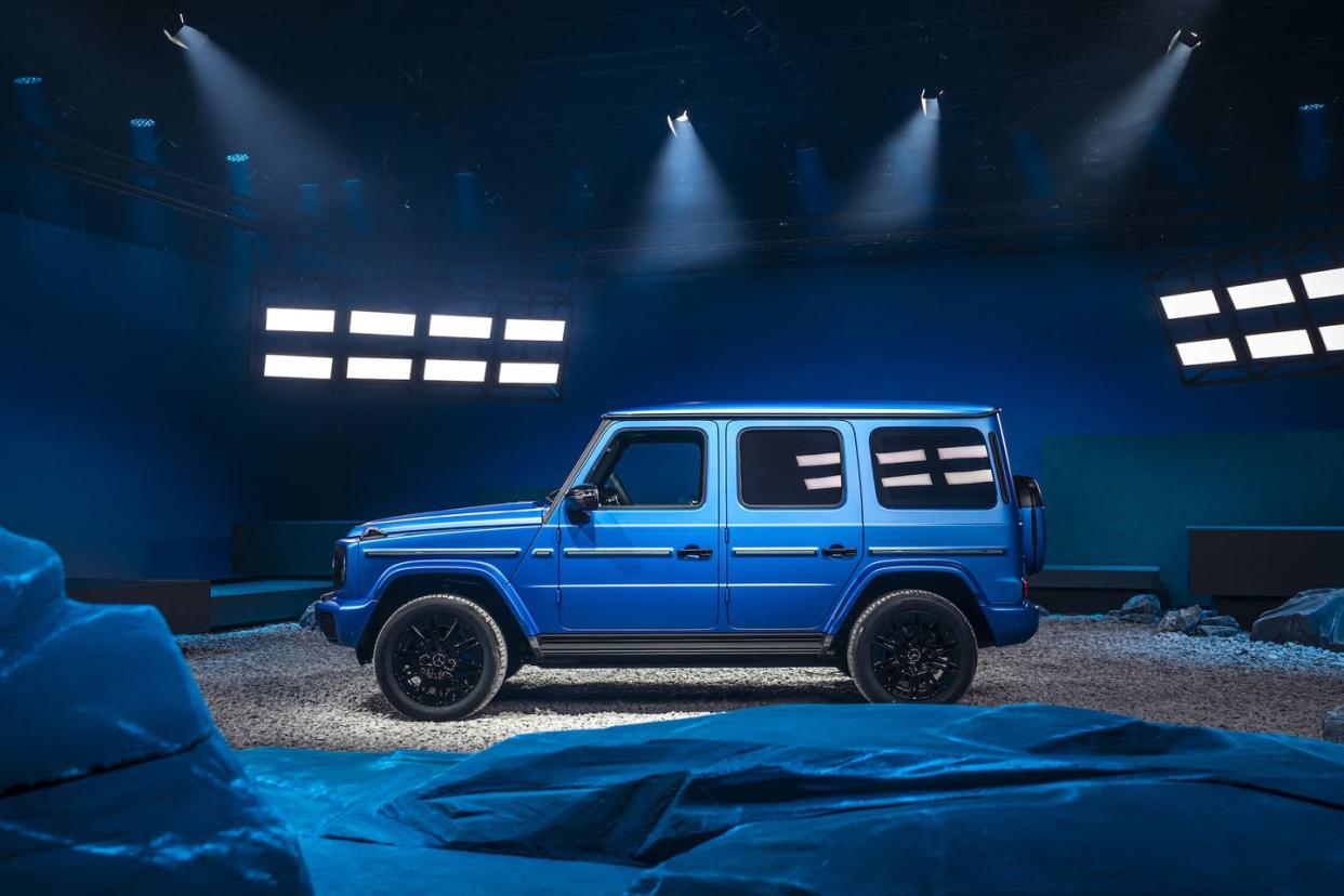 mercedes benz g 580 with eq technology press images