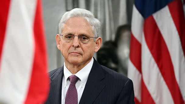 PHOTO: FILE - US Attorney General Merrick Garland speaks during a ceremony at the Department of Justice in Washington, DC, May 24, 2023. (Mandel Ngan/AFP via Getty Images, FILE)