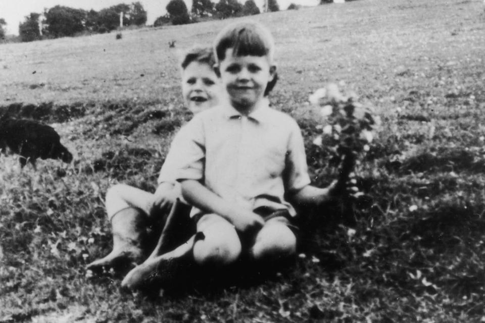 <p>At the young age of 6, with 8-year-old brother Mike, in a photo from 1948.</p>