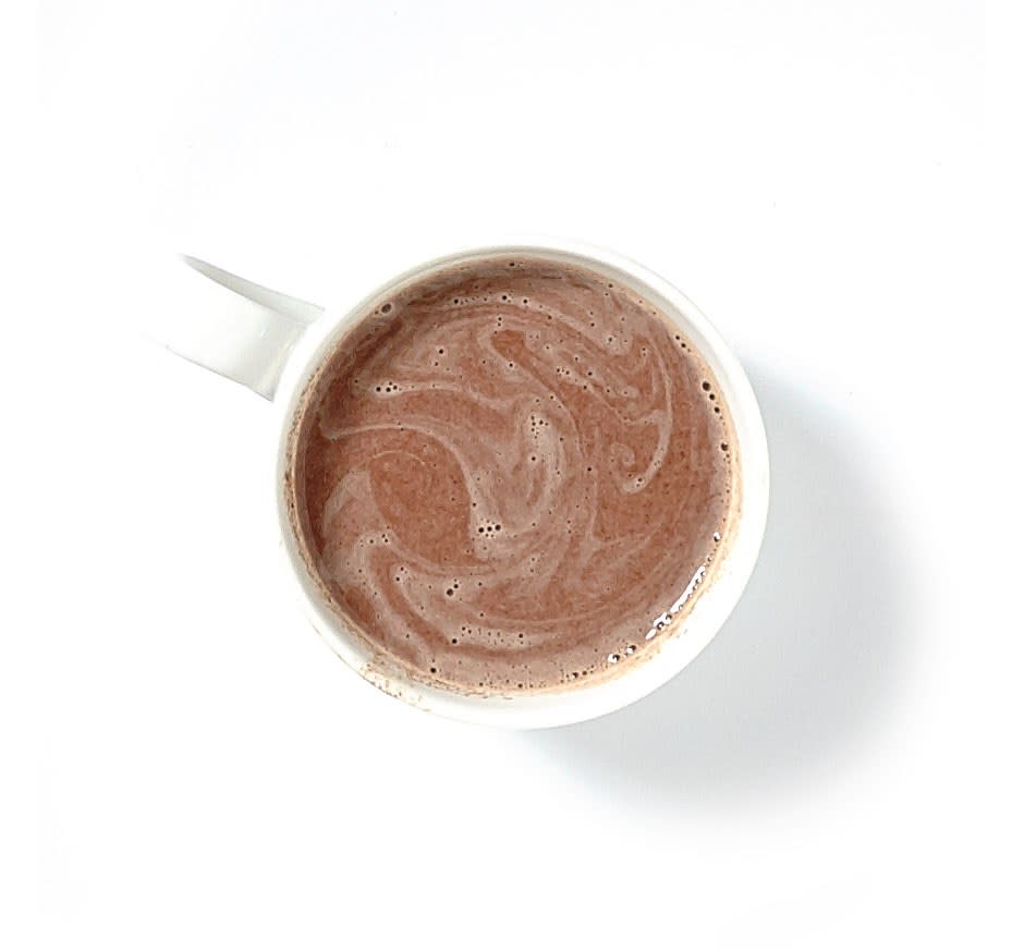 Warm up your milk of choice with some tahini and boom, tahini hot chocolate is born.