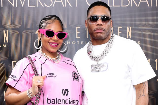 <p>Alexander Tamargo/Getty Images for E11EVEN</p> Ashanti and Nelly in Miami on Feb. 2, 2024