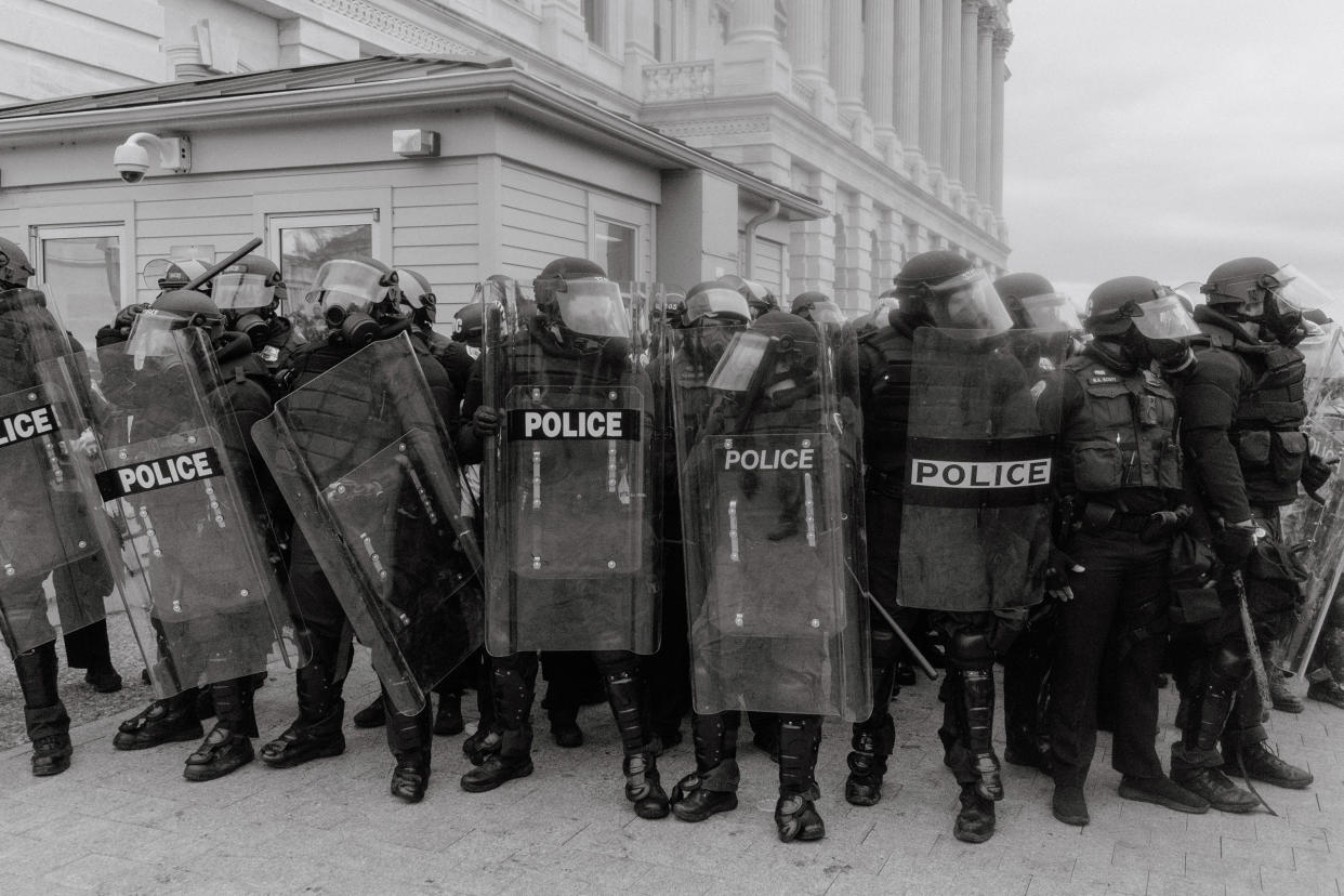 Washington DC - January 6, 2021: Supporters of President Donald Trump are seen during a protest rally calling for the decertification of Electoral College votes claiming a conspiracy theory, that has been debunked, that the general presidential election was stolen in Washington DC on January 6, 2021. Photo: Christopher Lee for TIME