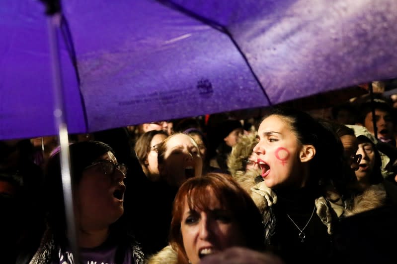 Protest outside Justice Ministry in Madrid