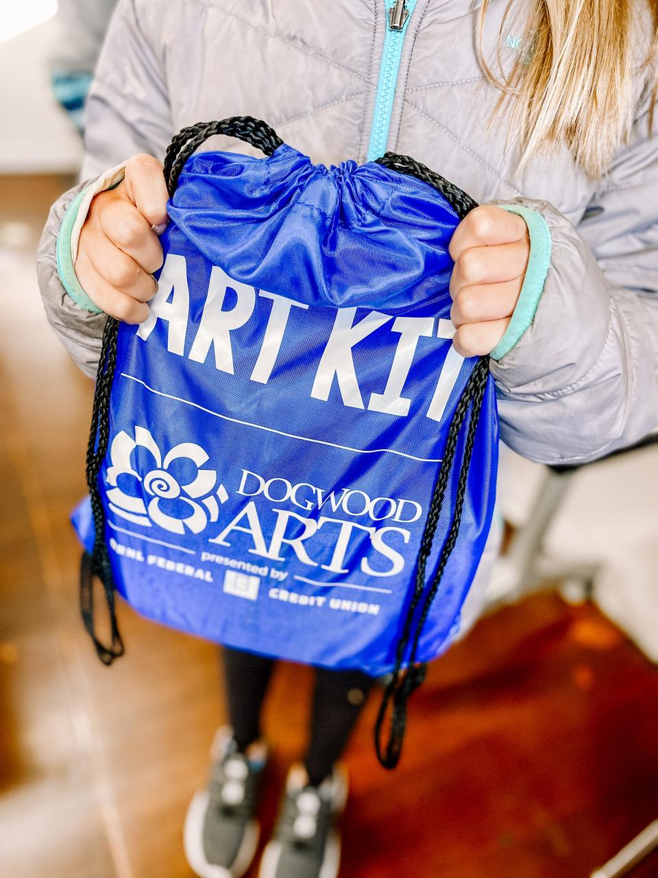 Many students have limited art supplies at home. Kits contain stencils, a sketchbook, Sharpie markers, fine tip pens, watercolors, scissors, pencils and an eraser.