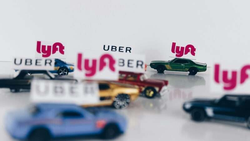 Uber and Lyft drivers doing gig work as independent contractors.