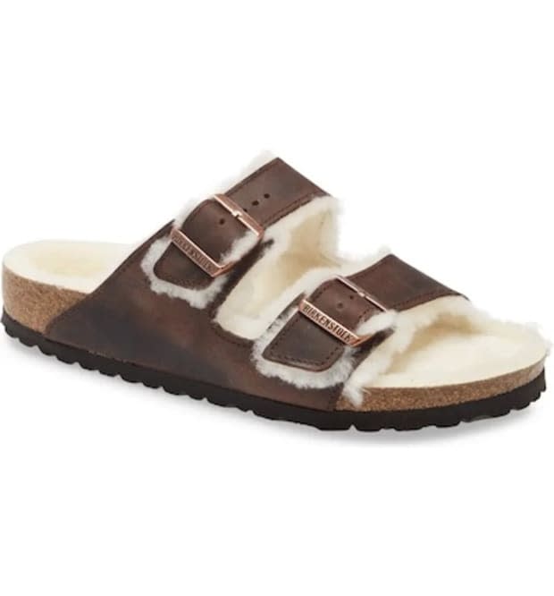 Birkenstock's Shearling Arizona Sandals Are 25% Off for Black Friday