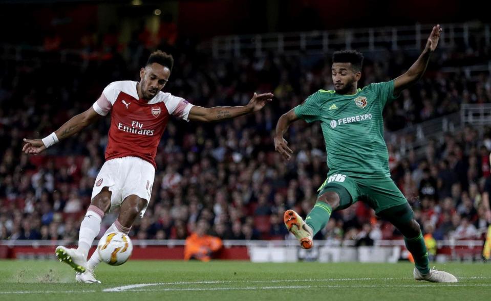 Aubameyang netted his second and third goals of the season on Thursday (Getty Images)