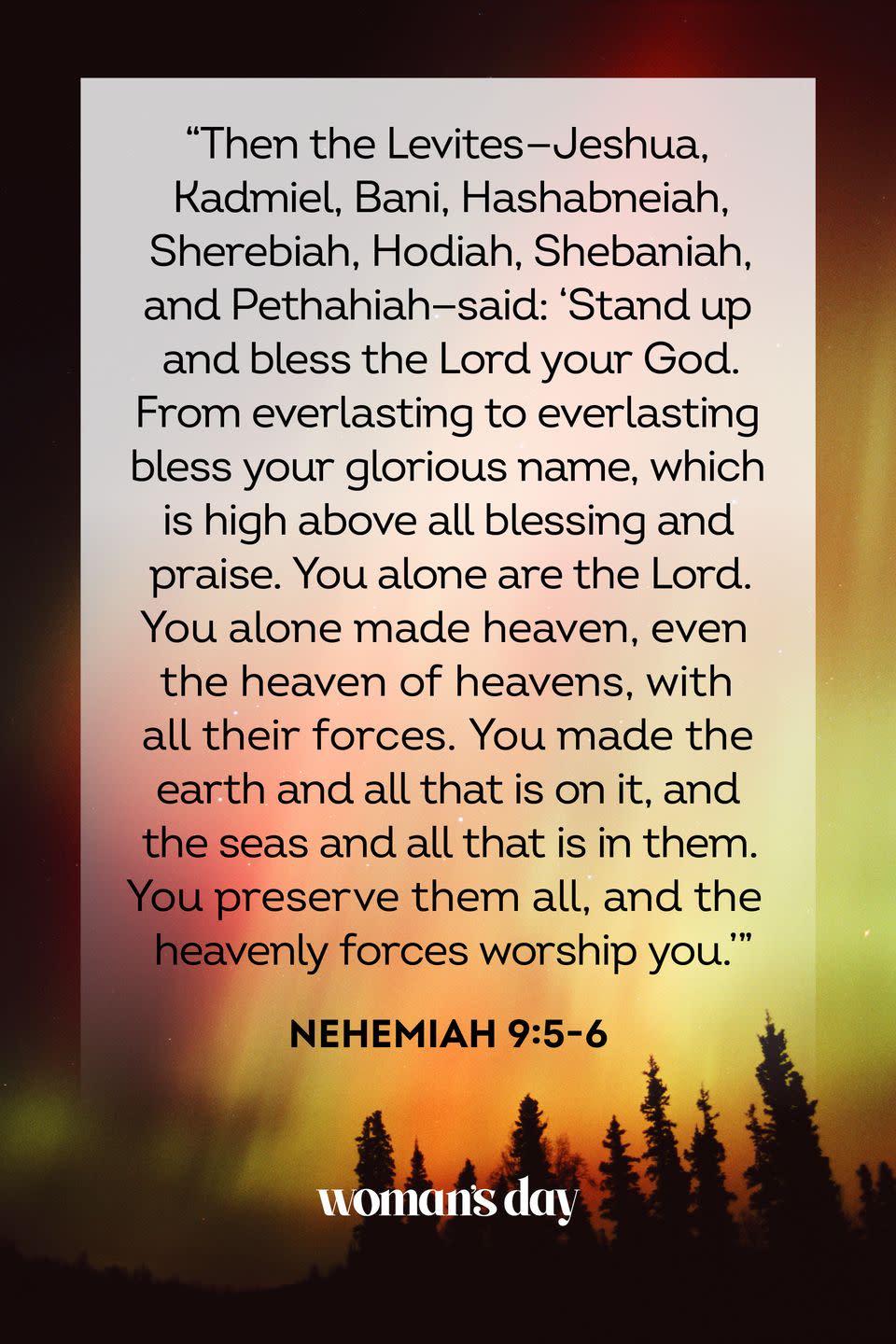 bible verses about worship nehemiah 9 5 6