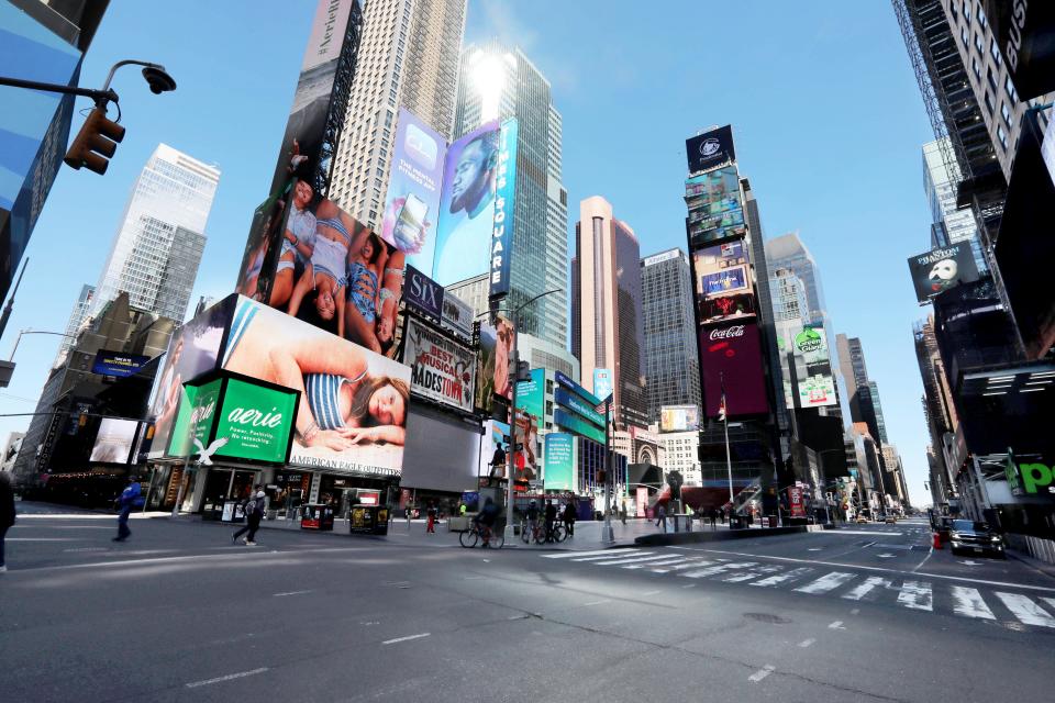 On March 21, 2020, Times Square in Manhattan was far emptier than a usual Saturday afternoon.