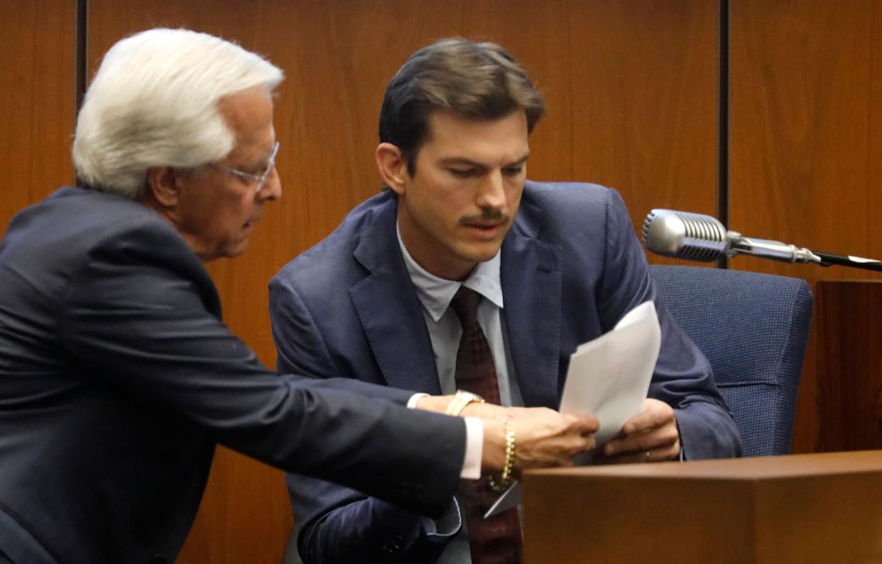 Ashton Kutcher testifying. (Photo: GENARO MOLINA/AFP/Getty Images)