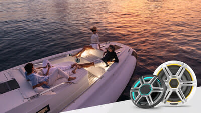 Premium marine speakers and subwoofers deliver high-fidelity audio, new aesthetics, improved lighting and more.