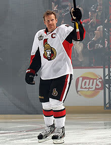 The understated Senators captain was welcomed onto the ice before the All-Star Skills Competition with chants of "Al-fie! Al-fie!"