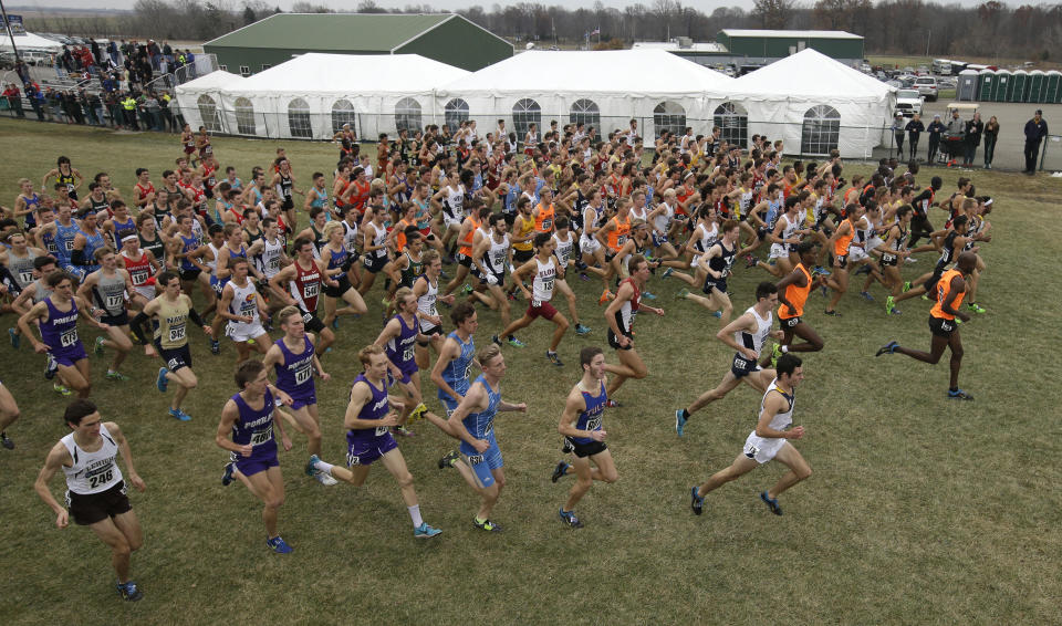 A high school cross country runner got another chance to run his final race. (AP Photo)