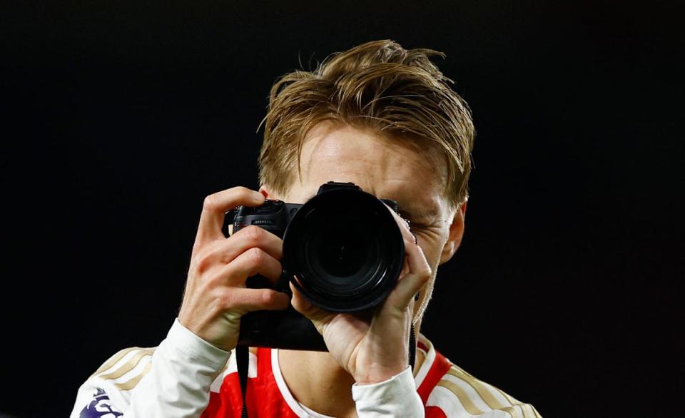 Martin Odegaard attracted criticism for his post-match celebrations after Arsenal beat Liverpool (Action Images via Reuters)