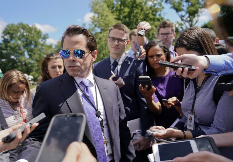 Sports Twitter couldn’t stay away from Anthony Scaramucci’s White House madness. (AP)