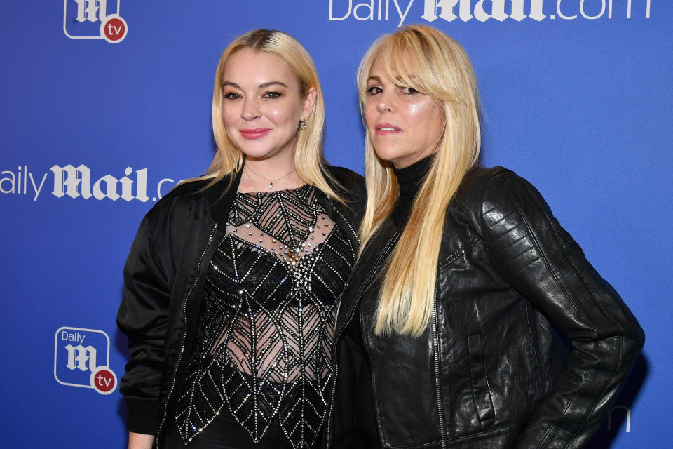 Lindsay Lohan (L) and Dina Lohan attend DailyMail.com & DailyMailTV Holiday Party with Flo Rida on December 6, 2017 at The Magic Hour in New York City.  (Photo by Slaven Vlasic/Getty Images for Daily Mail)